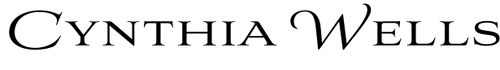 The text 'Cynthia Wells' in a black serif typeface on a solid white background.
